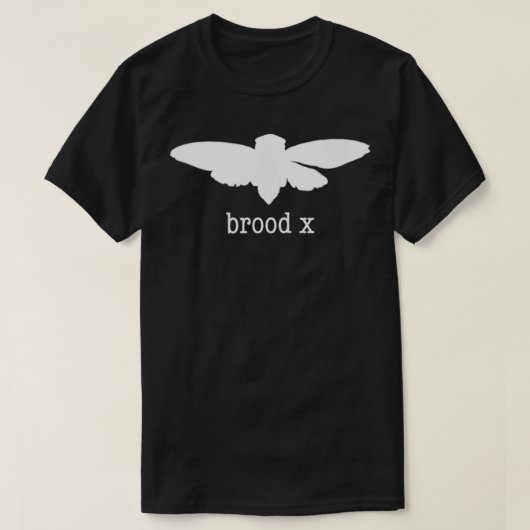 Simple Cicada Silhouette Brood X T-Shirt (Design vorne)