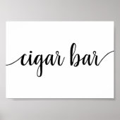 Simple Cigar Bar | Schwarzes Skript Jedes Ereignis Poster (Vorne)