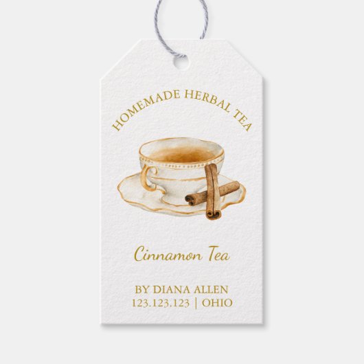 Simple Cinnamon Tea Hang Tag Geschenkanhänger (Vorderseite)