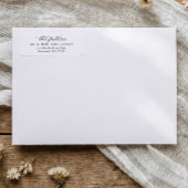 Simple Classic Calligraphy Wedding Return Address