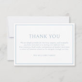 Simple Classic Dusty Blue Frame Funeral Sympathy Dankeskarte (Vorderseite)