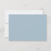 Simple Classic Dusty Blue Frame Funeral Sympathy Dankeskarte (Rückseite)