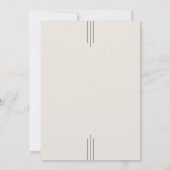 Simple Classic Elegant Ivory Typography Wedding Einladung (Rückseite)