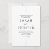 Simple Classic Elegant Typography Wedding Einladung (Vorderseite)