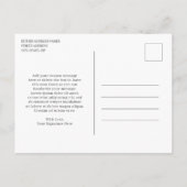 Simple Classic Elegant Wedding Vielen Dank Postkarte (Rückseite)