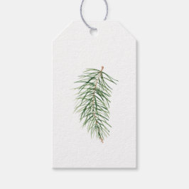 Simple Classic Evergreen Christmas Tree Branch 2 Geschenkanhänger