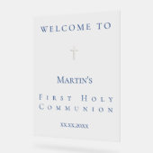 simple classic First Holy Communion welcome Acrylschild (Winkel)