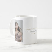 Simple Classic Grad Monogram Modern Graduation Cap Kaffeetasse (Vorderseite Links)