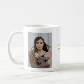 Simple Classic Grad Monogram Modern Graduation Cap Kaffeetasse (Links)