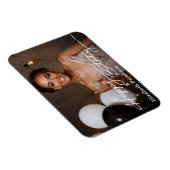 Simple Classic Happy Birthday Foto Magnet (Rechte Seite)