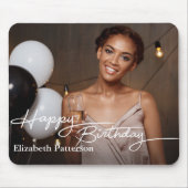 Simple Classic Happy Birthday Foto Mousepad (Vorne)