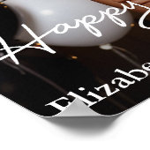 Simple Classic Happy Birthday Foto Poster (Ecke)