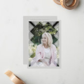 Simple Classic Lace Photo Funeral Service Mitteilungskarte (Vorderseite/Rückseite Beispiel)