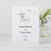 Simple Classic Love Birds Save the date Invitation Einladung (Stehend Vorderseite)