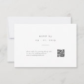 Simple Classic QR Code Wedding RSVP Card Karte (Vorderseite)