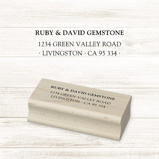 Simple Classic Typography Custom Return Address Gummistempel