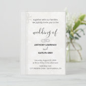 Simple Classic Wedding Invitation – Custom Einladung (Stehend Vorderseite)