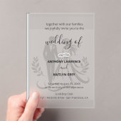 Simple Classic Wedding Invitation – Customizable Acryleinladungen (Insitu (Handheld))