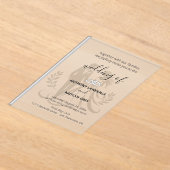 Simple Classic Wedding Invitation – Customizable Acryleinladungen (Ablage )