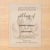 Simple Classic Wedding Invitation – Customizable Acryleinladungen (Vorderseite)