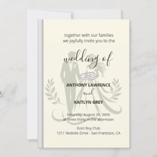 Simple Classic Wedding Invitation – Customizable Einladung