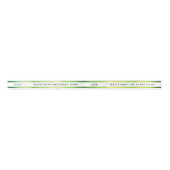 Simple Classic White And Lemon Green Stripe Typo Satinband (Vorderseite)