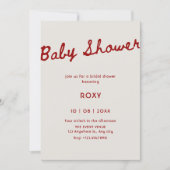 Simple classy baby shower  einladung (Vorderseite)