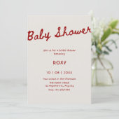 Simple classy baby shower  einladung (Stehend Vorderseite)