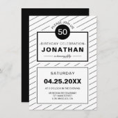 Simple Classy Birthday Einladung (Vorne/Hinten)