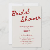 Simple classy bridal shower  einladung (Vorderseite)