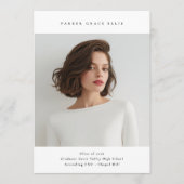 Simple Classy Graduation Announcement Class 2026 Ankündigung (Vorderseite)