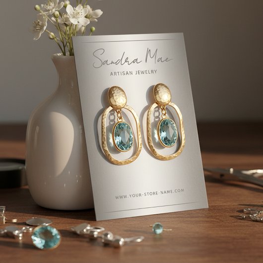 Simple Classy Minimalist Jewelry Display Card Visitenkarte