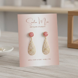 Simple Classy Minimalist Jewelry Display Card Visitenkarte
