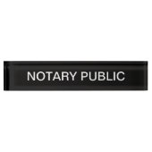 Simple Classy Notary Public Acryllic Desk Namplate Namensplakette (Vorderseite)