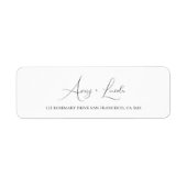 Simple Classy White & Black Script Wedding Address (Vorne)