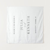 Simple Clean Elegant Wedding Welcome Sign Wandteppich (Vorderseite)