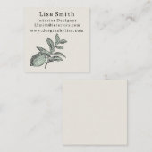 Simple Clean Lemon Business Card Quadratische Visitenkarte (Vorne/Hinten)
