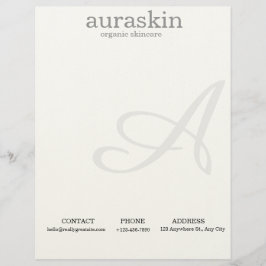 Simple Clean Skincare Letterhead for Beauty Brands Briefbogen