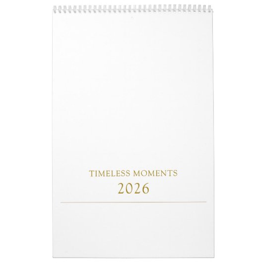 Simple Clean Typography Design Kalender (Titelbild)