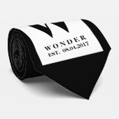 Simple Clear black minimalist Wedding  Krawatte (Gerollt)