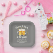 Simple Clinging Glasses Cheers Beers to 50 Years Pappteller (Party)