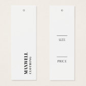 Simple Clothing Hang Tags (Vorne & Hinten)