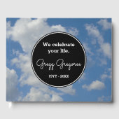 Simple Cloudy Sky Beileid Guestbook Gästebuch (Vorderseite)