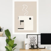 Simple Coffee Machine - Modern Kitchen Art Poster  (Heimbüro)