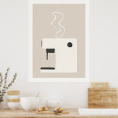 Simple Coffee Machine - Modern Kitchen Art Poster  (Küche)