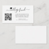 Simple College Fund Graduation Announcement Card Begleitkarte (Vorne/Hinten)