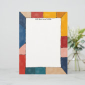 Simple Color Blocks Stationery Paper Briefbogen (Stehend Vorderseite)