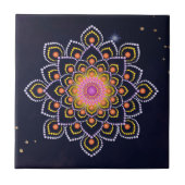 Simple Colorful Dot Mandala Fliese (Vorderseite)