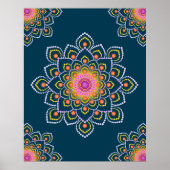 Simple Colorful Dot Mandala Poster (Vorne)