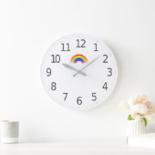Simple Colorful LGBT Pride Rainbow | Wall Clock Große Wanduhr (Zuhause)